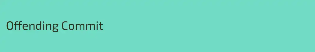 Offending Commit
